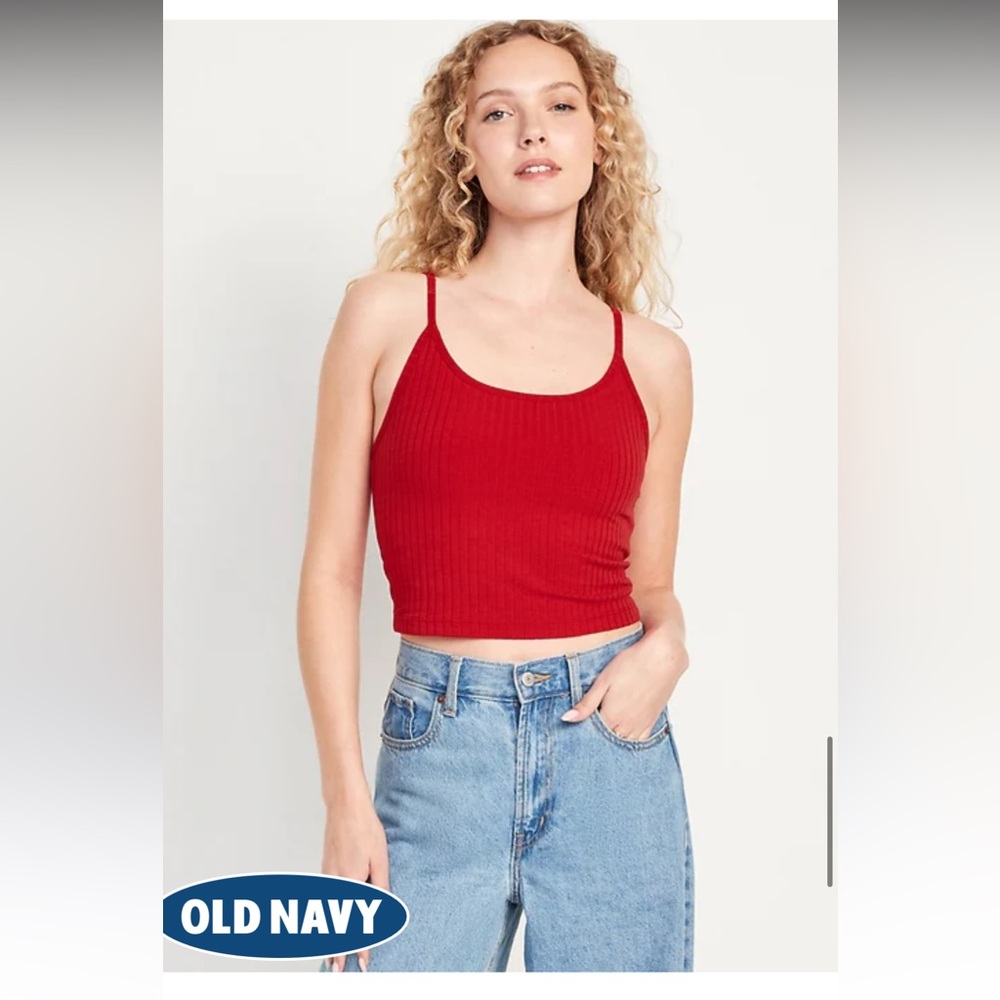 Old Navy Fitted Ultra Crop Ribbed Cami